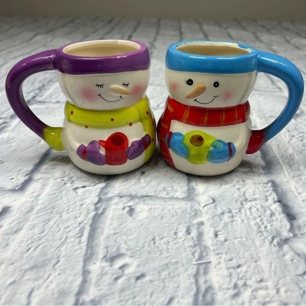 Mr and Mrs Snowman mugs